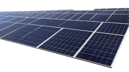 Photo of Solar Panels Array Abstract Perspective Blue Clean Energy Technology