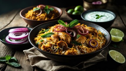 Pictures of Hyderabadi Chicken Biryani Dishes