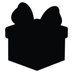 Beautiful gift box vector silhouette illustration