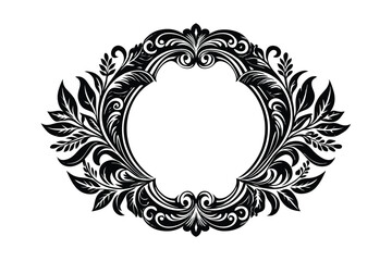 vintage frame with floral ornament