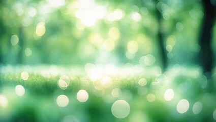 Obraz premium Natural trees in parks with blurred green Bokeh and bright sunlight