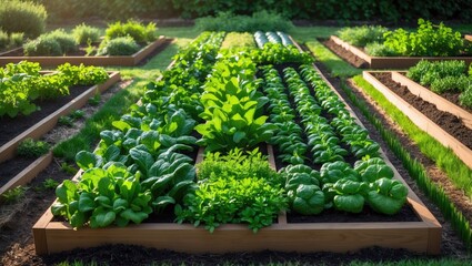 Eco-friendly gardening and homegrown organic vegetable garden concept