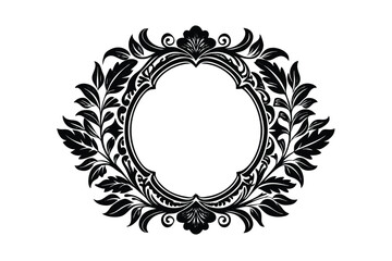 vintage frame with floral ornament