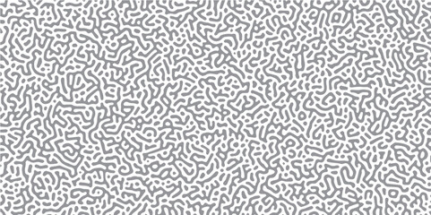 Reaction-diffusion or Turing pattern natural texture in coral grey and white color. Seamless colorful Organic Rounded Jumble Maze Lines Patterns. diffusion monochrome seamless pattern with chaotic