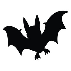 Stylized Bat Outline Clean Linework Vector with line art silhouette Illustration