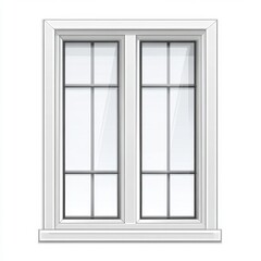 Classic double-hung window with divided light panes