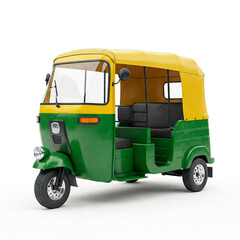 Fototapeta premium green toy auto ricksha.