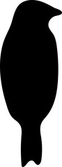 Finch Silhouette Vector Illustration White Background