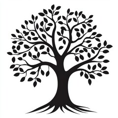 Fototapeta premium Silhouetted Tree Graphic