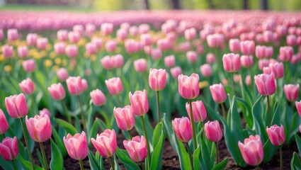 Vibrant tulips in the Park