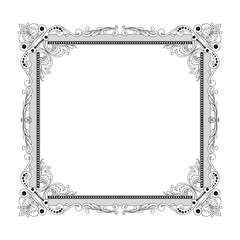 Ornate floral frame featuring an abstract design
