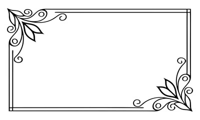 Ornate floral frame featuring an abstract design