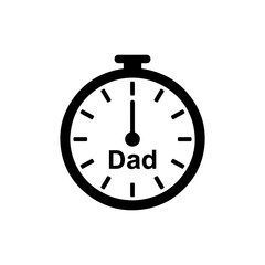 Clock with “dad” showing importance of time with father