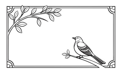 Ornate floral frame featuring an abstract design