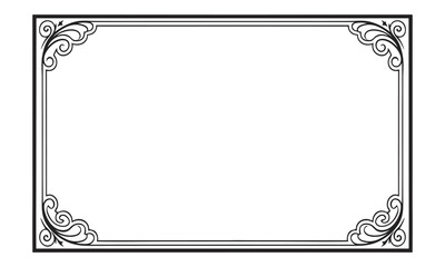 Ornate floral frame featuring an abstract design