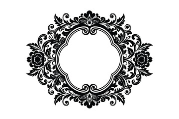vintage frame with floral ornament
