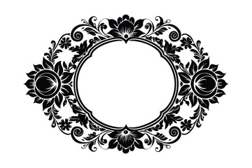 frame with floral ornament