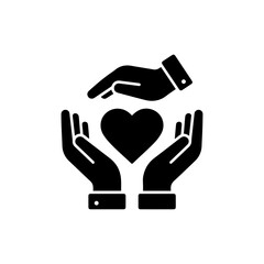 Fototapeta premium Pair of Hands Holding a Heart Symbolizing a Father’s Protection and Love
