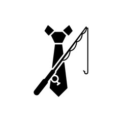 Tie with Fishing Pole Representing Leisure Time Spent with Dad Outdoors