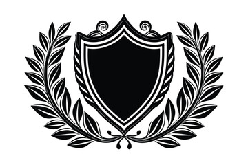 shield with laurel wreath