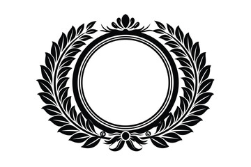 vintage frame with laurel wreath