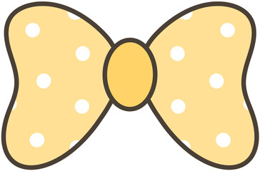 yellow polka dot bow