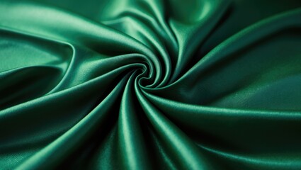 Obraz premium Dark green fabric featuring elegant creases