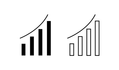 business graph with arrow, Growth Icon Set | Business Progress, Finance, Marketing & Success Icons