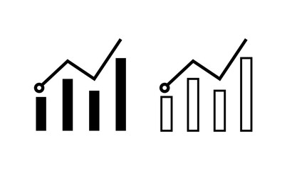 business graph showing growth, growth icons set, business growth icon set vector icons, chart icons, sales growth icons