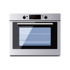 Obraz premium This built-in oven features a stainless steel finish with a glass front, showcasing modern aesthetics and advanced cooking technology ideal for any home kitchen