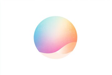 Colorful circle with soft gradient colors and subtle textures