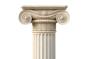 Obraz premium Elegant Ionic Column Capital Featuring Volutes and Decorative Details.