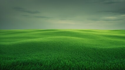 Fototapeta premium Aerial view of green grass texture for golf course and sports field use