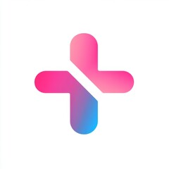 Obraz premium Modern medical plus sign logo