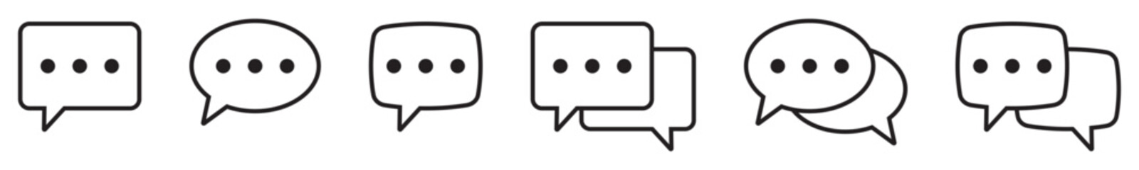 Obraz premium Chat icon. Speech bubble icon. Dialogue icons set. 