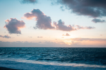 sunset over the sea