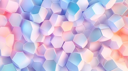 Abstract geometric background with soft pastel colors.  Hexagonal shapes, layered and textured, create a visually captivating design