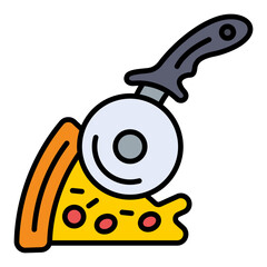 Pizza cutting Icon