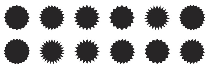 Set of starburst, sunburst badges. Design elements - best for sale sticker, price tag, quality mark.