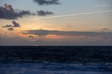 sunset over the sea