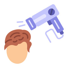 Drying hair Icon