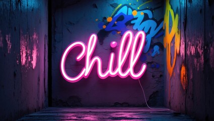 Stylish Pink Neon Sign. Chill Atmosphere. Neon Home Accents.