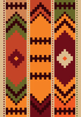 Beautiful geometric background. Figures of different shapes. Tribal form. Flowers. Geometric design. Creative textures. Colorful art. Modern graphic poster. Retro color. Vector illustration