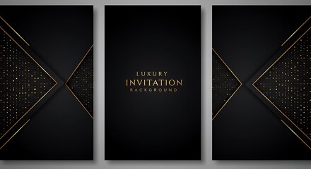 Midnight Sparkle: Luxury Invitations AI Generated