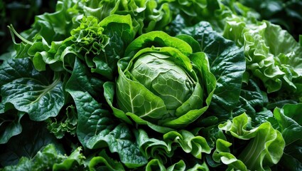 Green crisp-head lettuce that is fully ripe