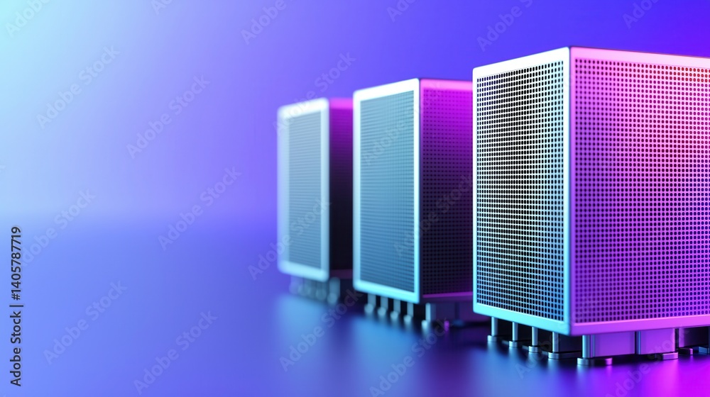 Poster ai optimized mining rigs for cryptocurrency extraction and data processing technology
