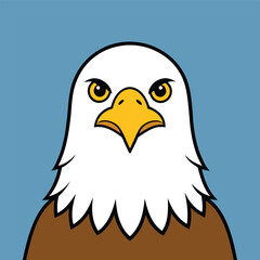 Bald Eagle Vector Art Illustration | Majestic Eagle Color Design