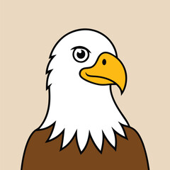 Bald Eagle Vector Art Illustration | Majestic Eagle Color Design