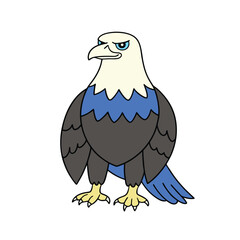 Bald Eagle Vector Art Illustration | Majestic Eagle Color Design
