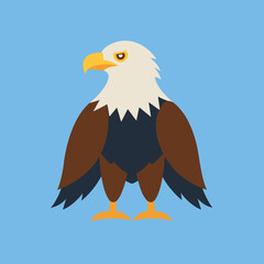 Bald Eagle Vector Art Illustration | Majestic Eagle Color Design
